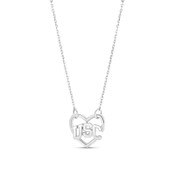 USC Trojans Sterling Silver Heart Shaped Necklace